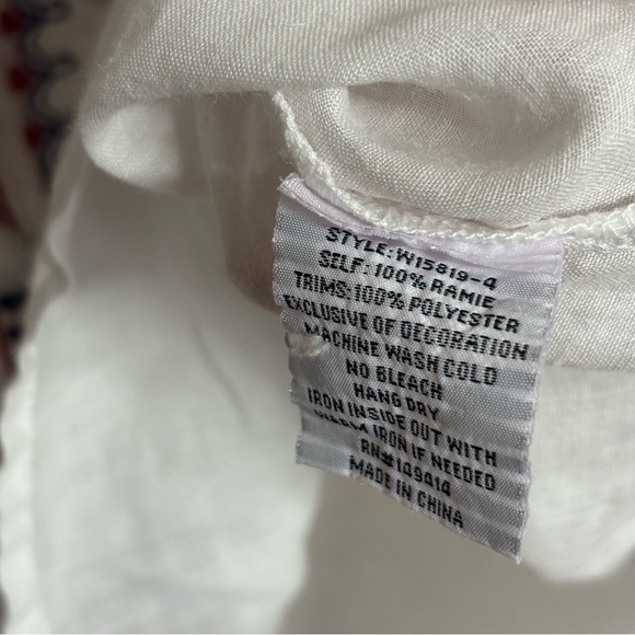 Johnny Was | Arie White Flute Sleeve Shirt Size S - Picture 4 of 5